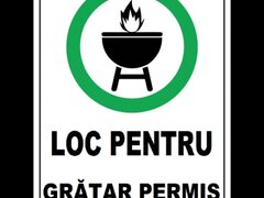 Placuta pentru loc pentru gratar permis